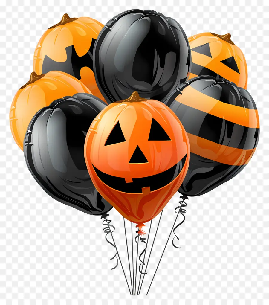 Globos De Halloween，Globos De Calabaza PNG