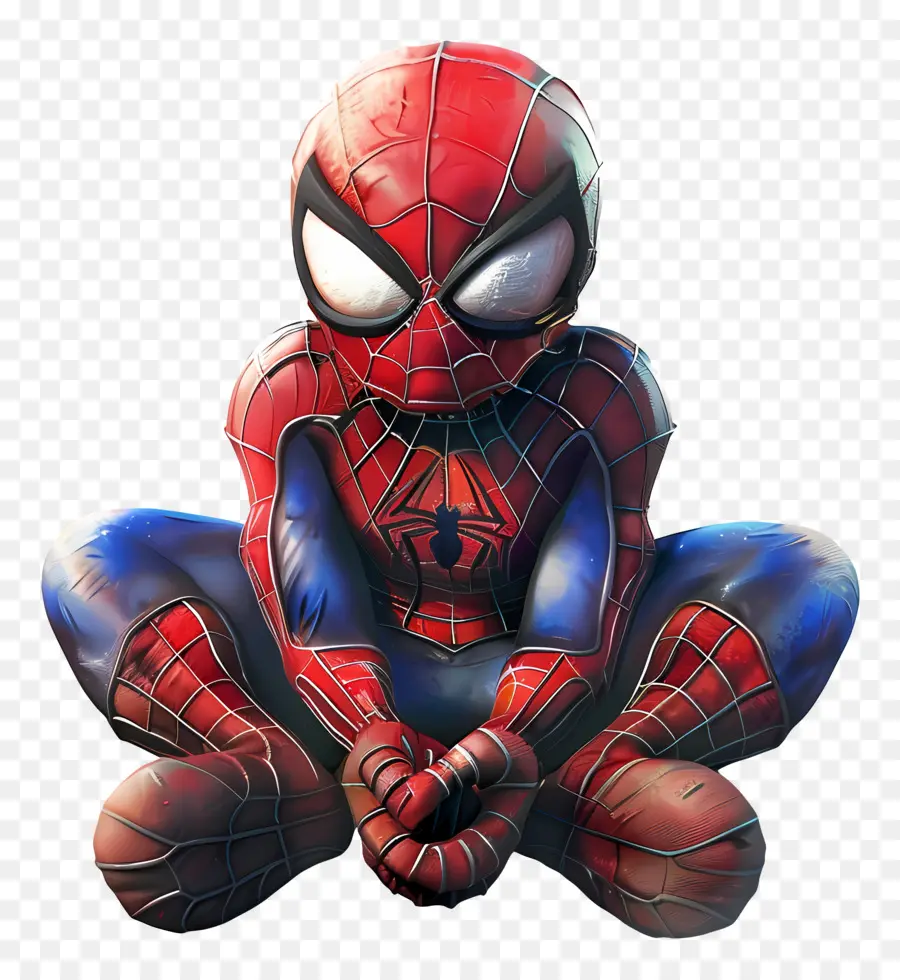 Lindo Hombre Araña，Hombre Araña Sentado PNG