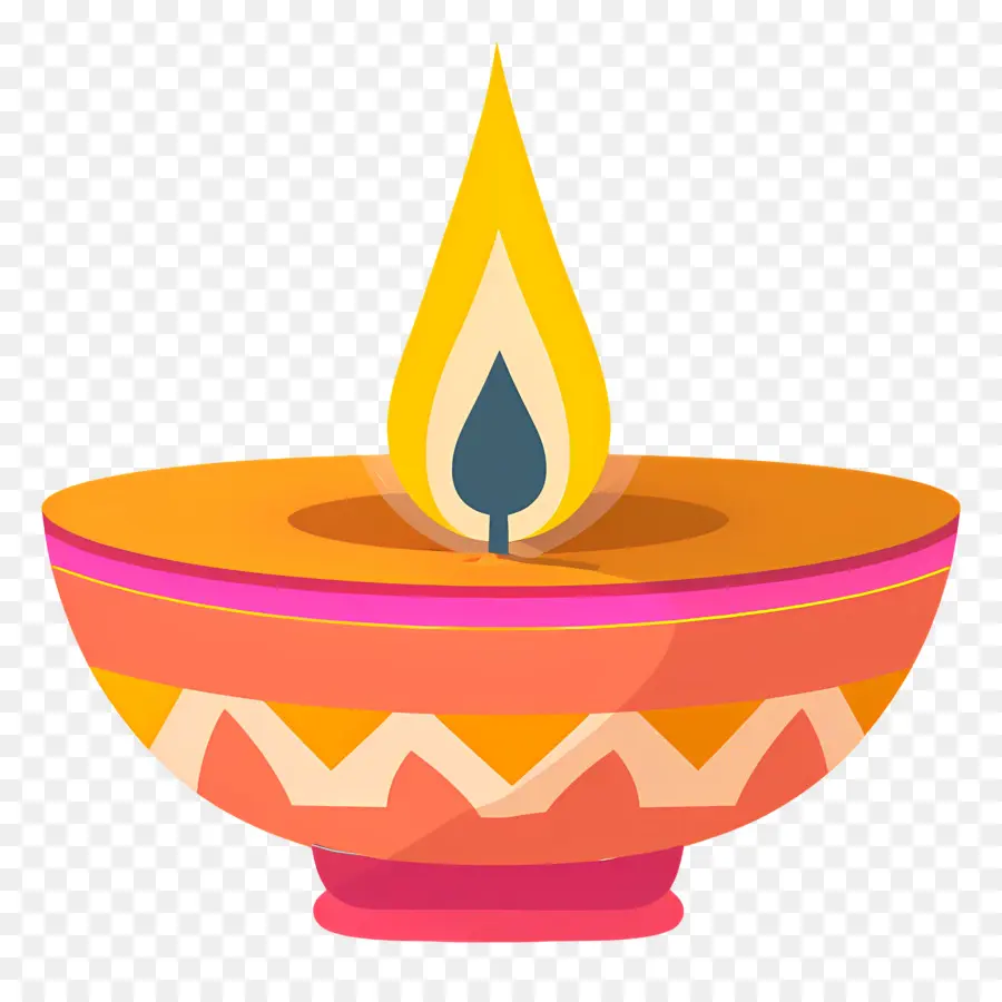 Diwali Diya，Iluminado Diya PNG