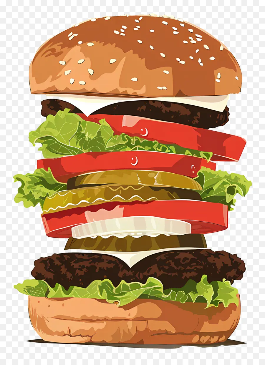 Hamburguesa Jugosa，Hamburguesa Con Capas PNG