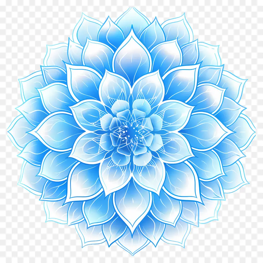 Patrón De Mandala，Mandala Azul PNG