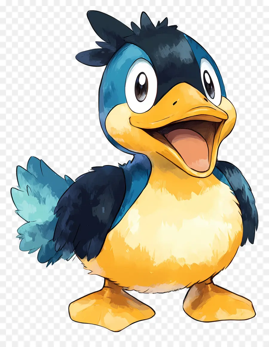 Pato De Dibujos Animados，Pato Azul PNG