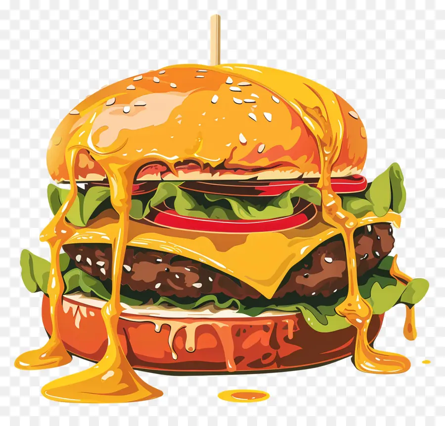 Hamburguesa Jugosa，Hamburguesa Colorida PNG