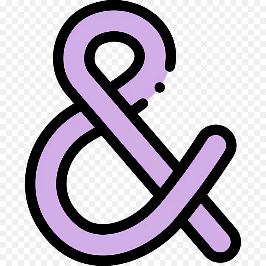 Símbolo Comercial，Ampersand Morado PNG