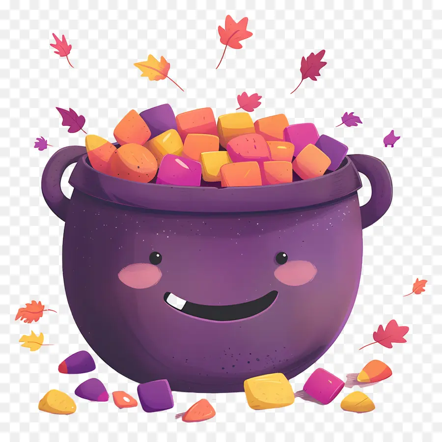 Dulces De Halloween，Olla Morada PNG