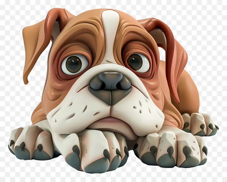 Perro 3d，Perro Marrón De Dibujos Animados PNG