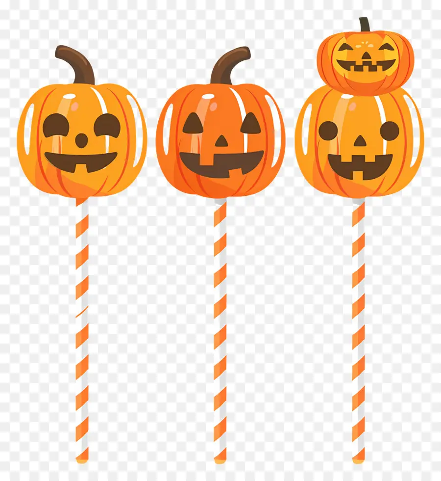 Piruleta De Halloween，Piruletas De Calabaza PNG