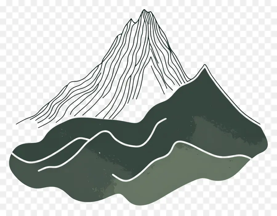 Contorno De Montaña，Montañas PNG