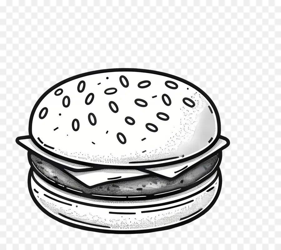 Esquema De Hamburguesa，Bosquejo De Hamburguesa PNG