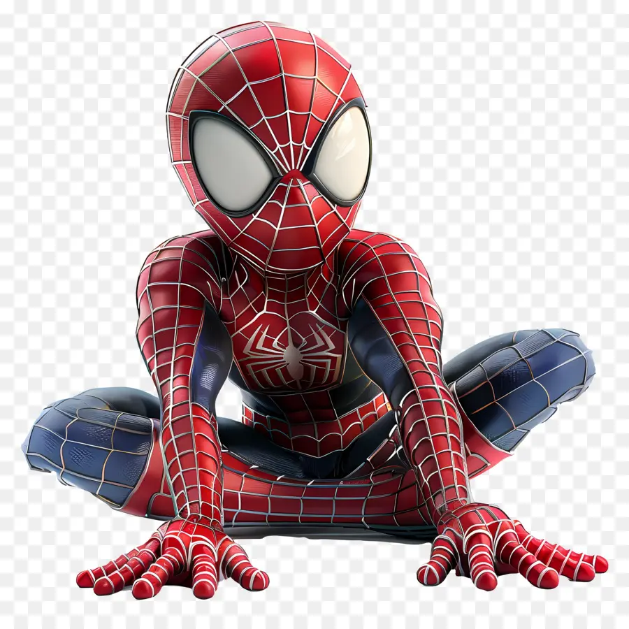 Lindo Hombre Araña，Hombre Araña Sentado PNG