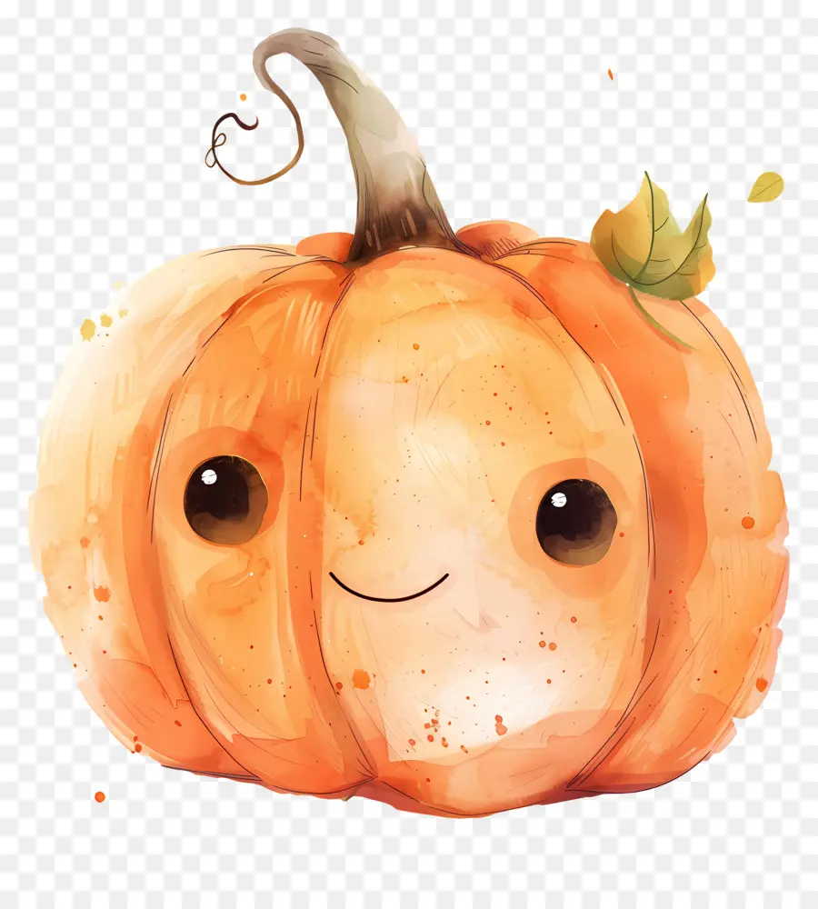 Calabaza Acuarela，Calabaza Sonriente PNG