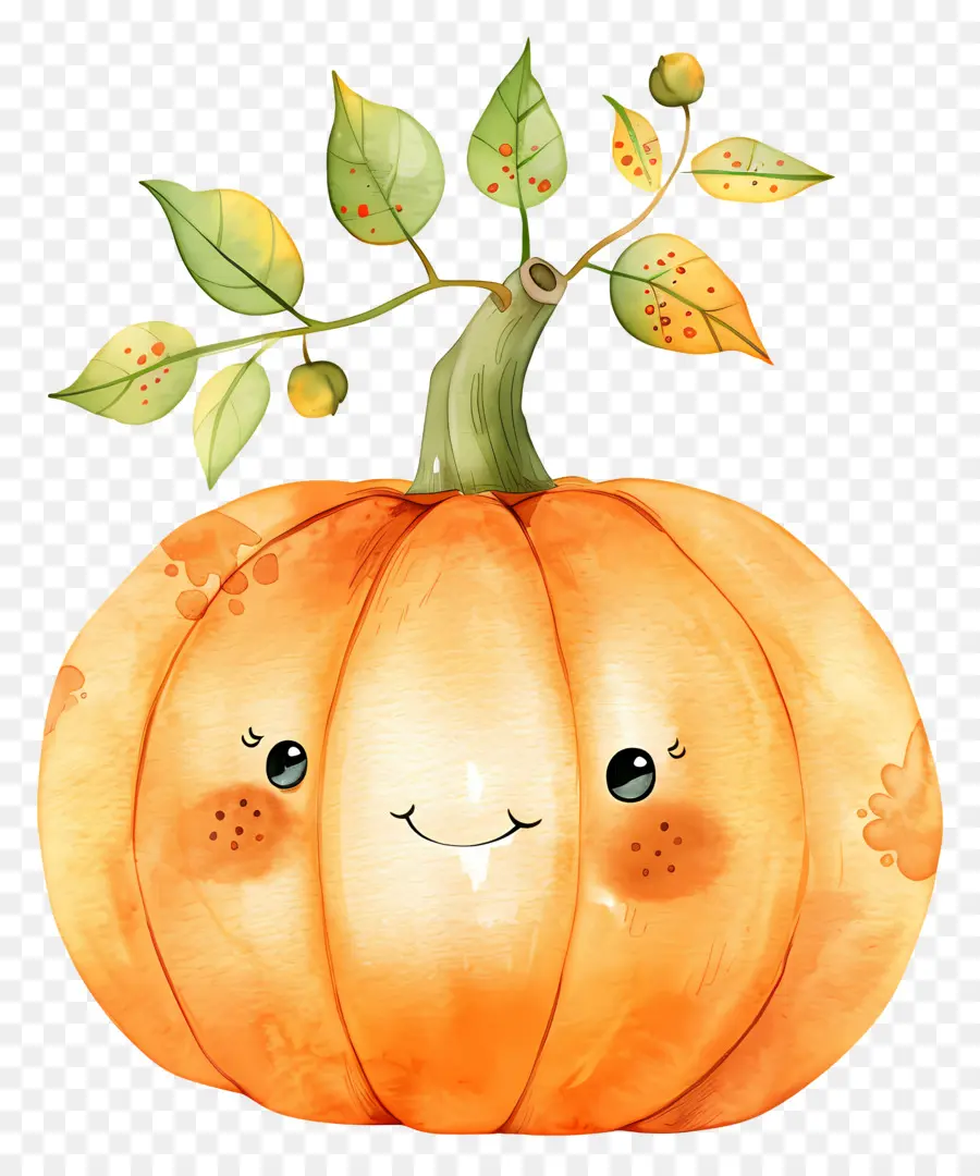 Calabaza Acuarela，Calabaza Sonriente PNG