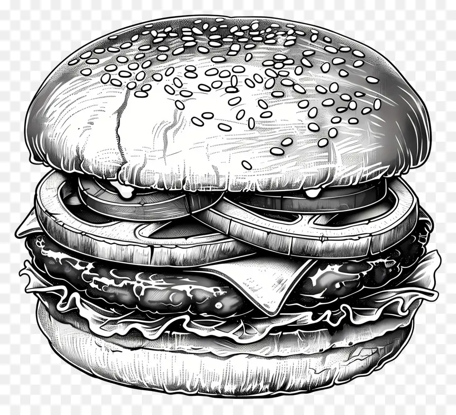 Esquema De Hamburguesa，Hamburguesa PNG