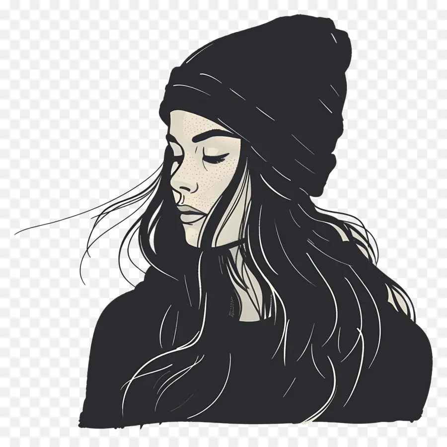 Logotipo De Niña，Gorro Mujer PNG