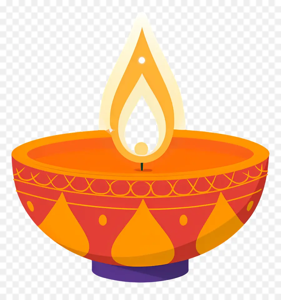 Diwali Diya，Iluminado Diya PNG