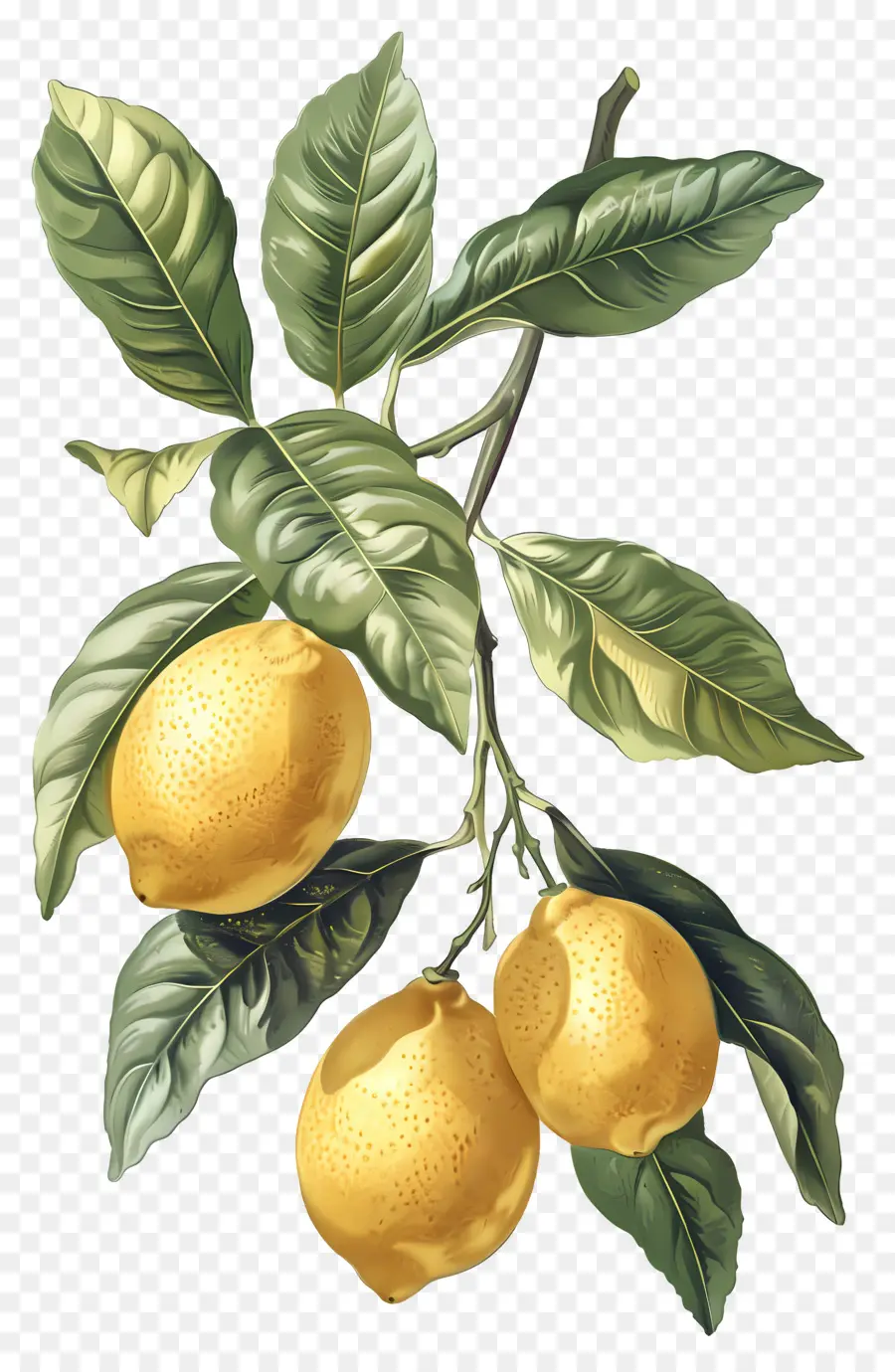 Limon Vintage，Rama De Limon PNG