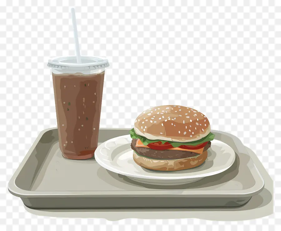 Hamburguesa Coca Cola，Hamburguesa Y Bebida PNG