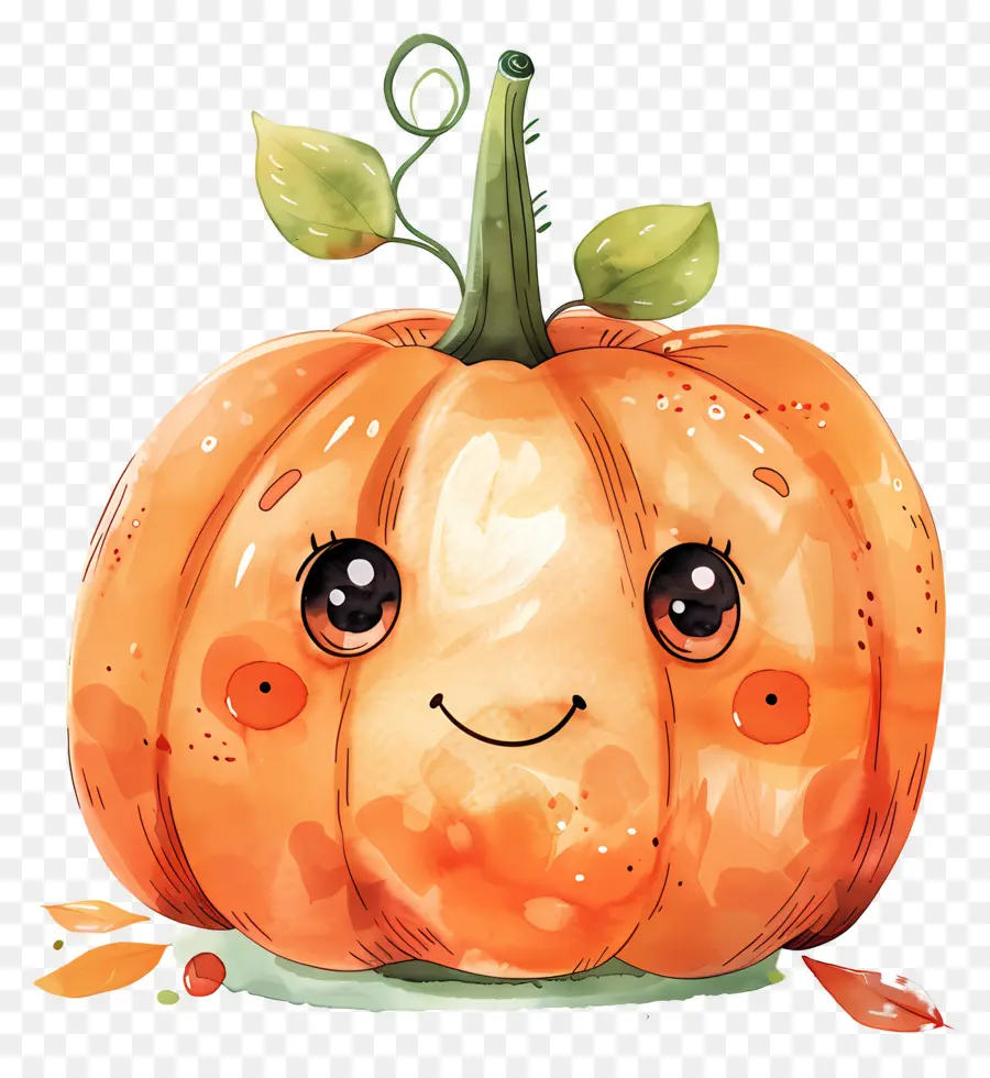 Calabaza Acuarela，Calabaza Sonriente PNG