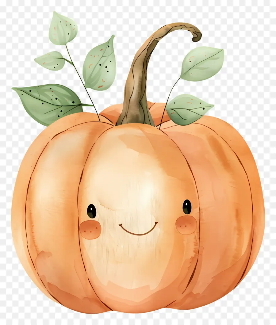 Calabaza Acuarela，Calabaza Sonriente PNG