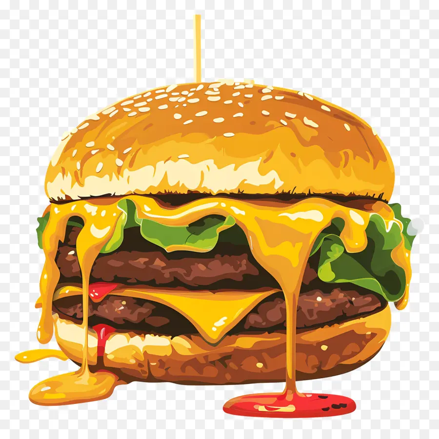 Hamburguesa Jugosa，Hamburguesa Colorida PNG