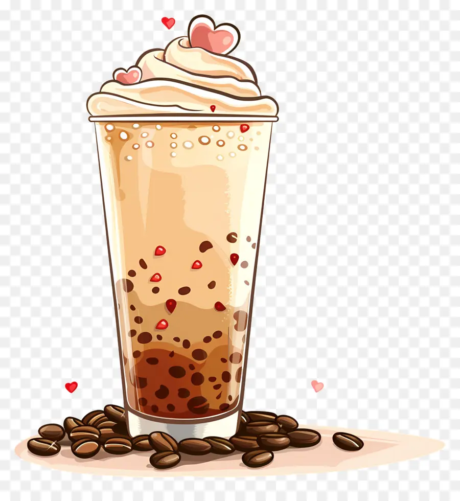 Café Caliente，Café Helado Con Crema PNG