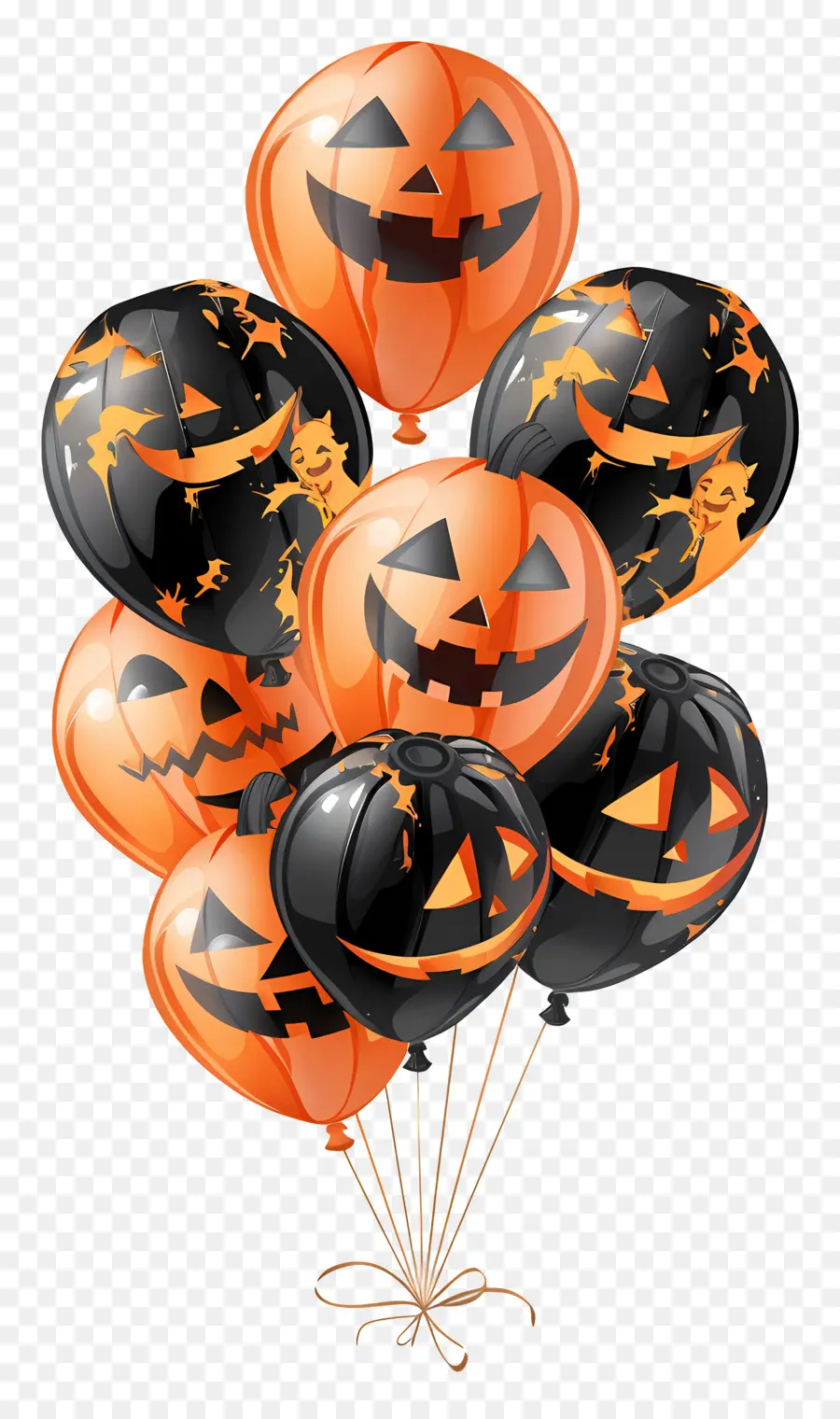 Globos De Halloween，Calabazas PNG