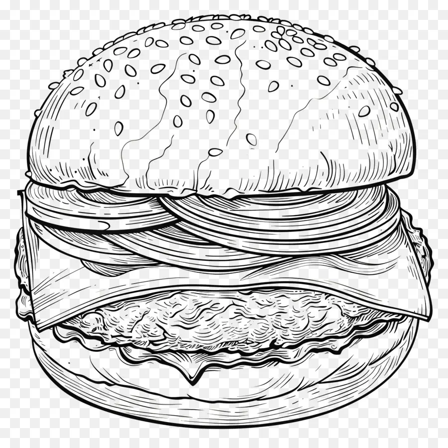 Esquema De Hamburguesa，Hamburguesa PNG