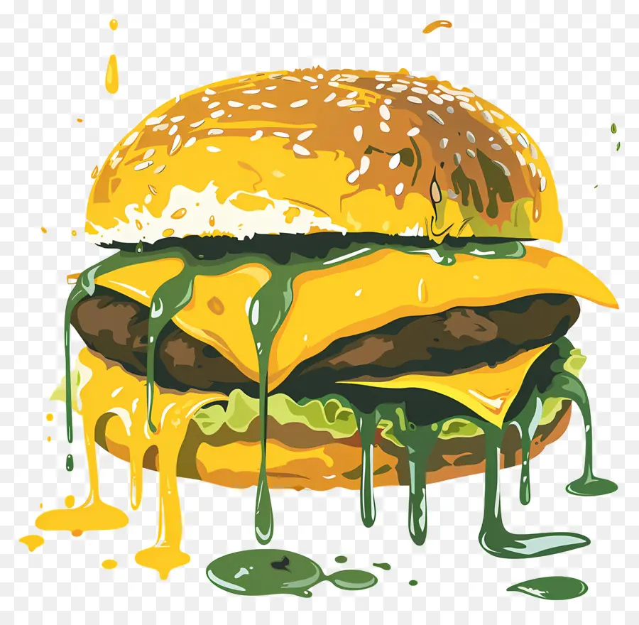 Hamburguesa Jugosa，Hamburguesa Colorida PNG