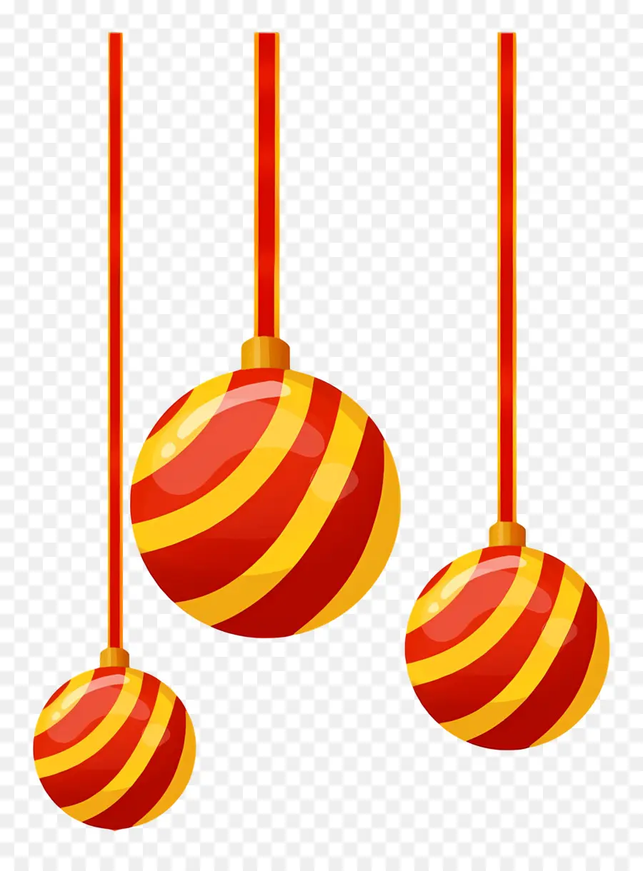 Bolas De Navidad Colgantes，Adornos Navideños PNG