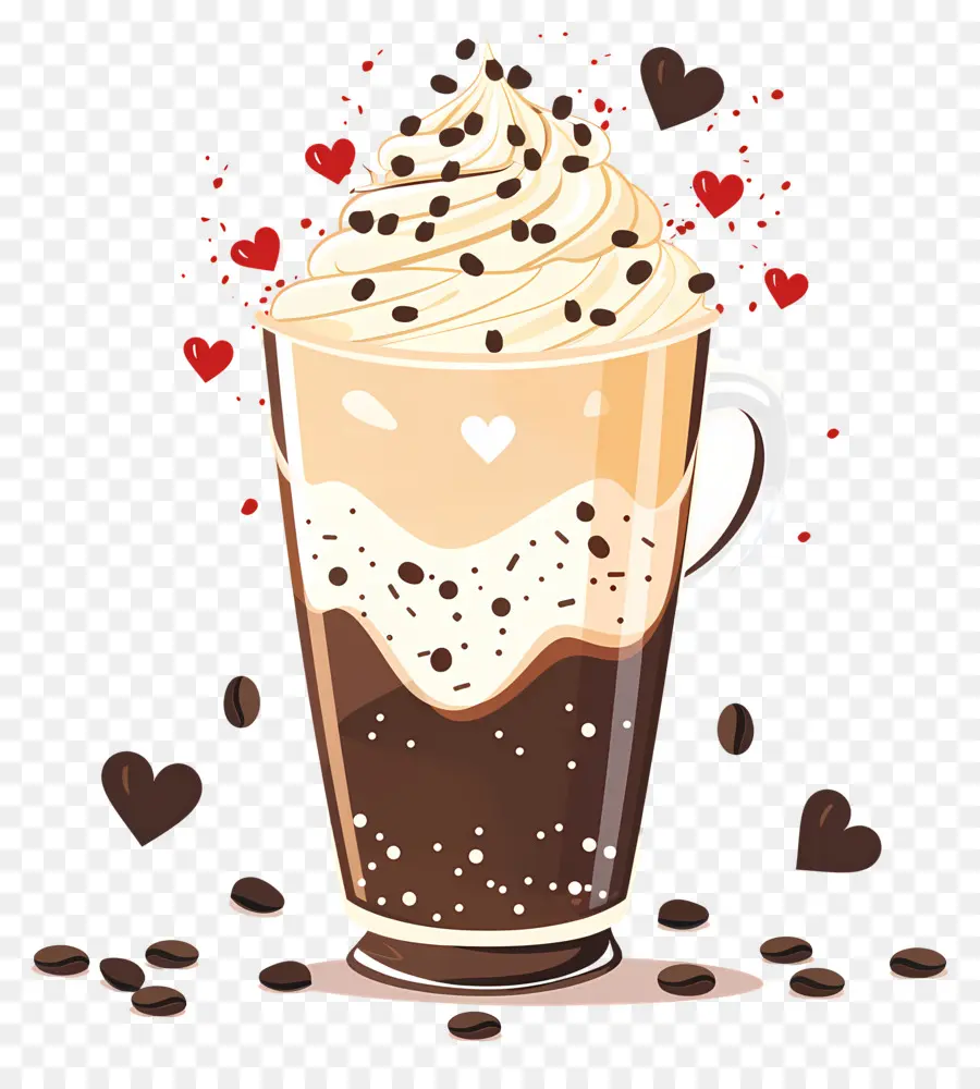 Café Caliente，Café Helado Con Crema PNG