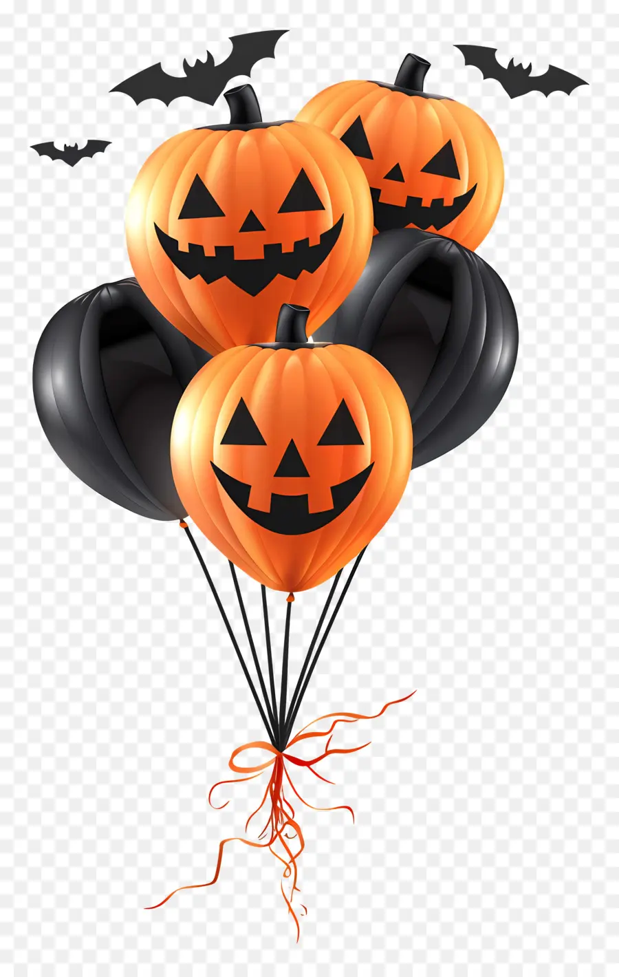 Globos De Halloween，Globos De Calabaza PNG