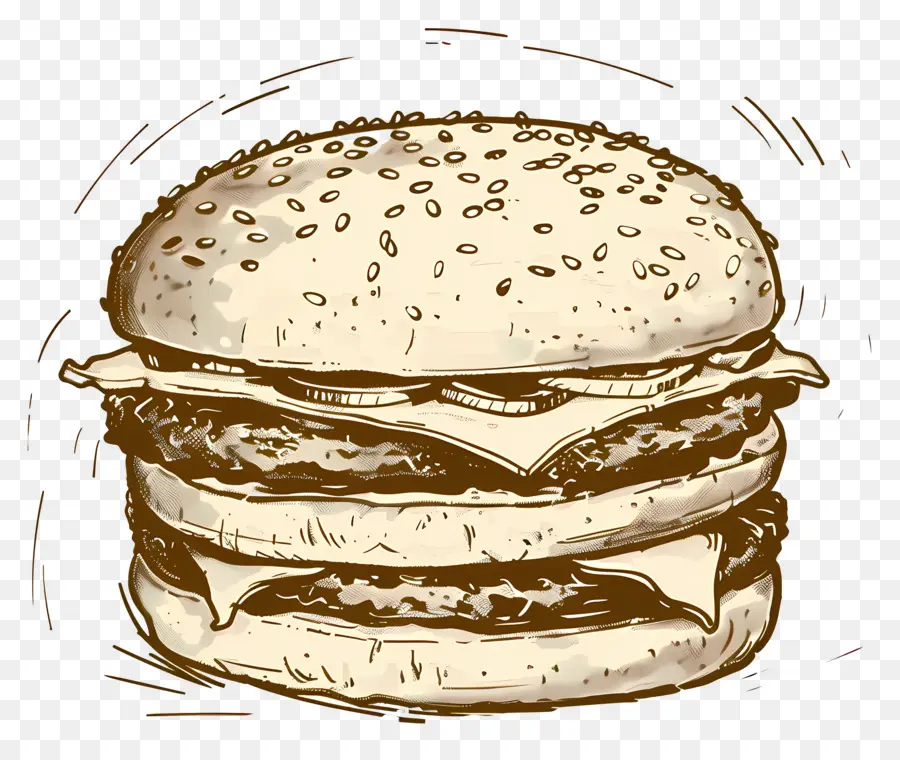 Esquema De Hamburguesa，Hamburguesa De Bosquejo PNG