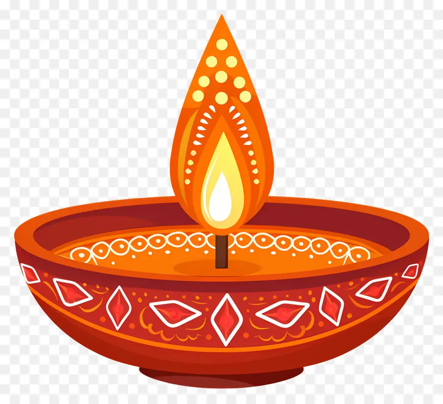 Diwali Diya，Diya Decorativa PNG