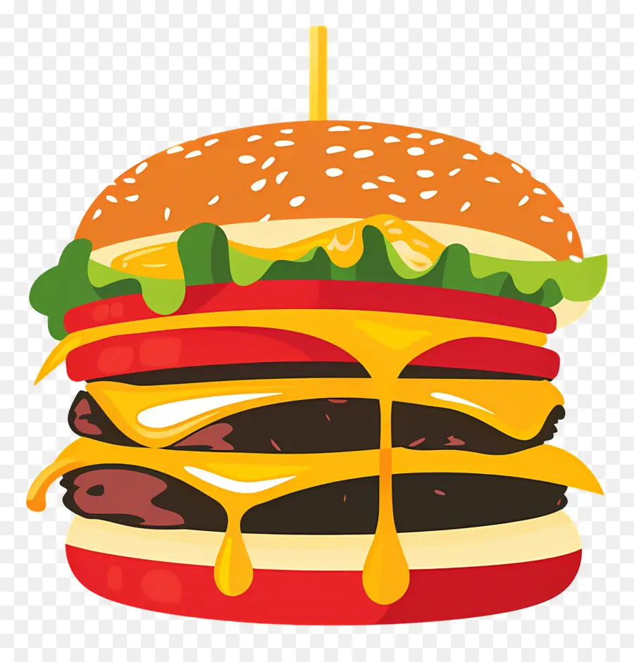 Hamburguesa Jugosa，Hamburguesa Colorida PNG