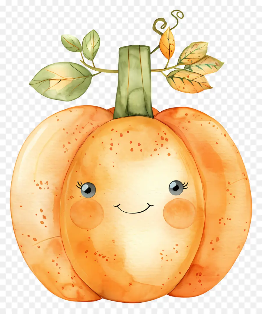 Calabaza Acuarela，Calabaza Sonriente PNG