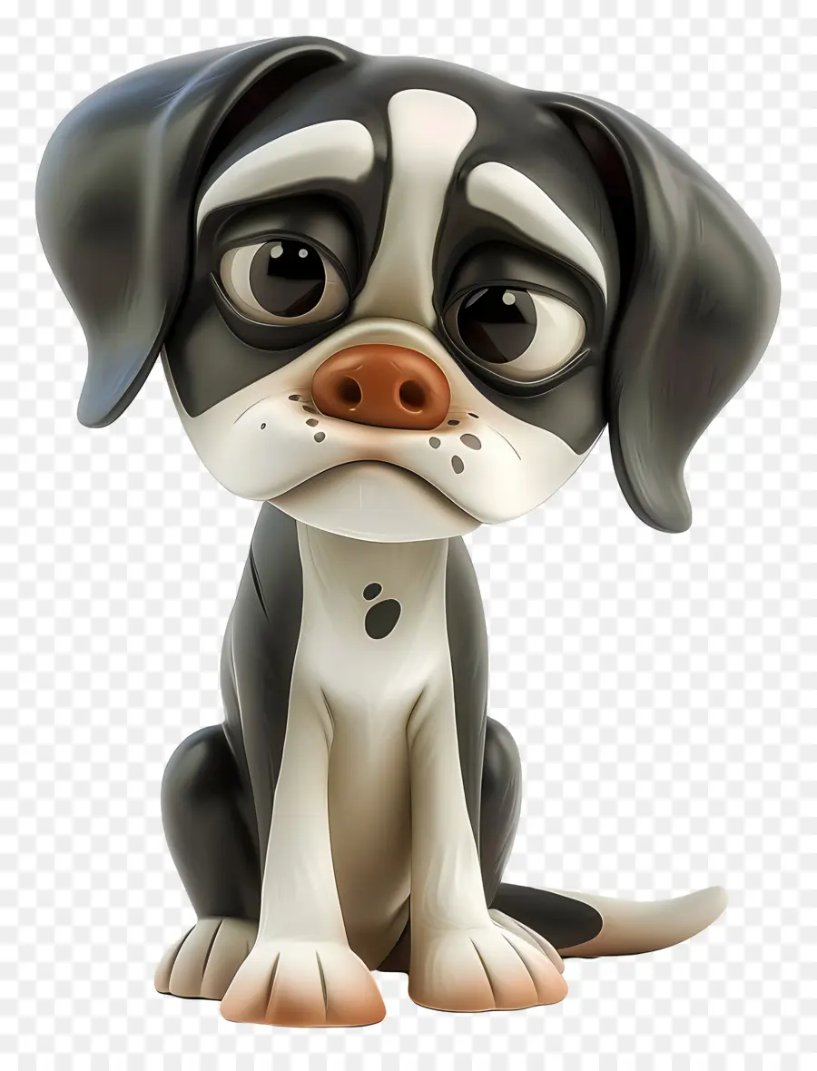 Perro 3d，Perro Negro De Dibujos Animados PNG