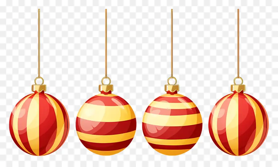 Bolas De Navidad Colgantes，Adornos Navideños Coloridos PNG