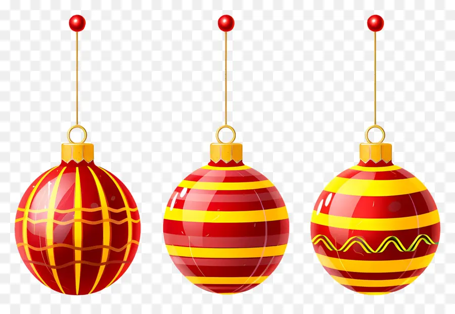 Bolas De Navidad Colgantes，Adornos Navideños PNG