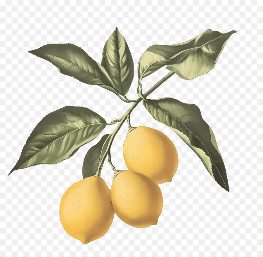 Limon Vintage，Limones Amarillos PNG