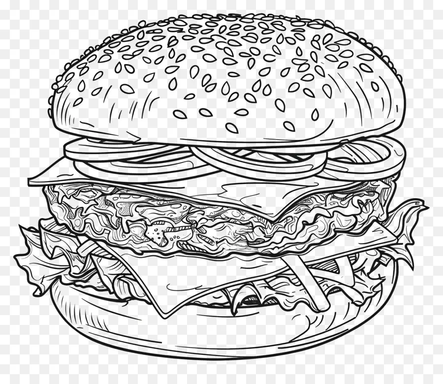 Esquema De Hamburguesa，Hamburguesa PNG