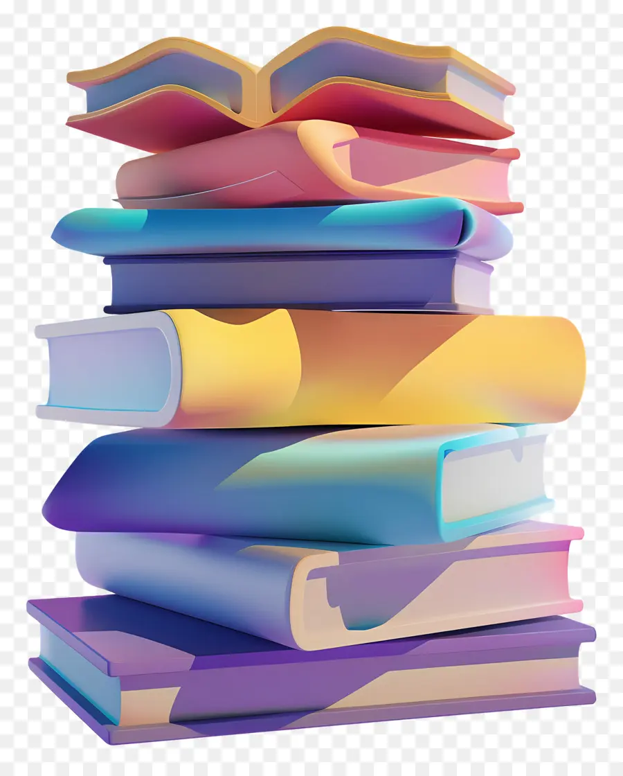 Pila De Libros，Pila Colorida De Libros PNG