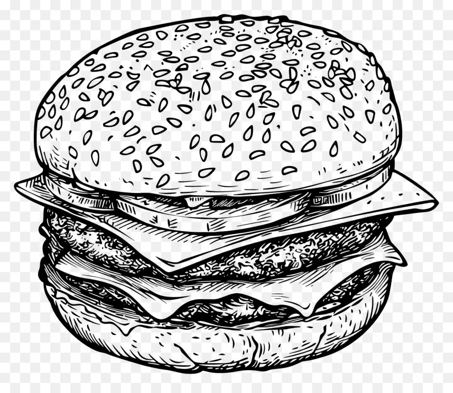 Esquema De Hamburguesa，Hamburguesa PNG