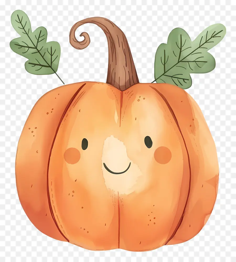 Calabaza Acuarela，Calabaza Sonriente PNG