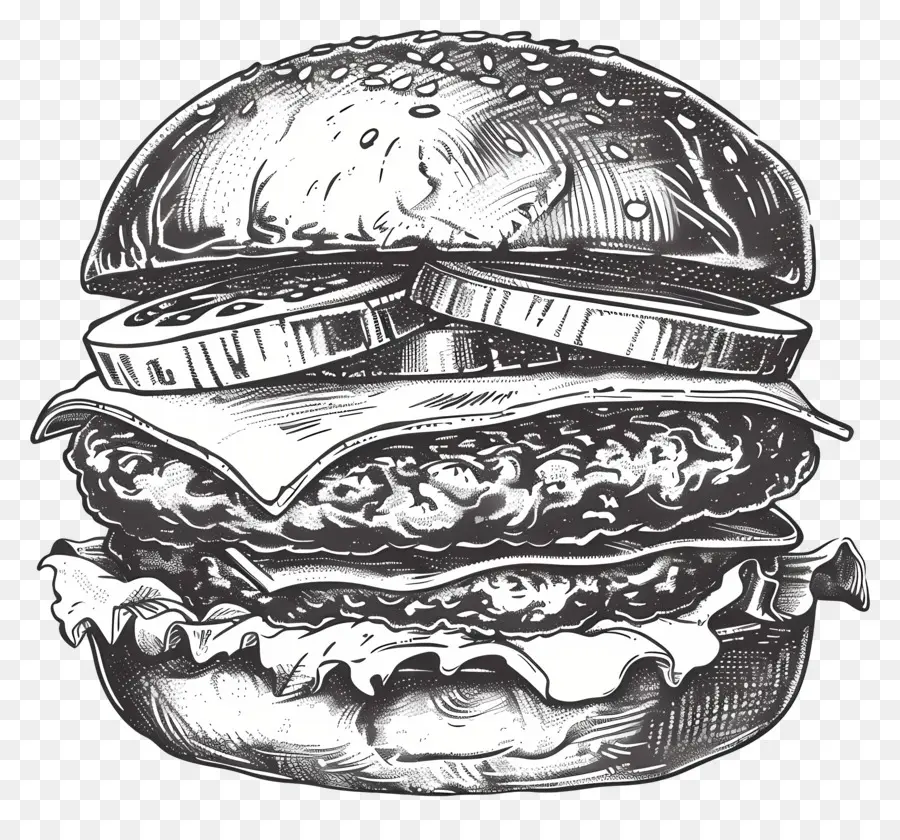 Esquema De Hamburguesa，Hamburguesa PNG