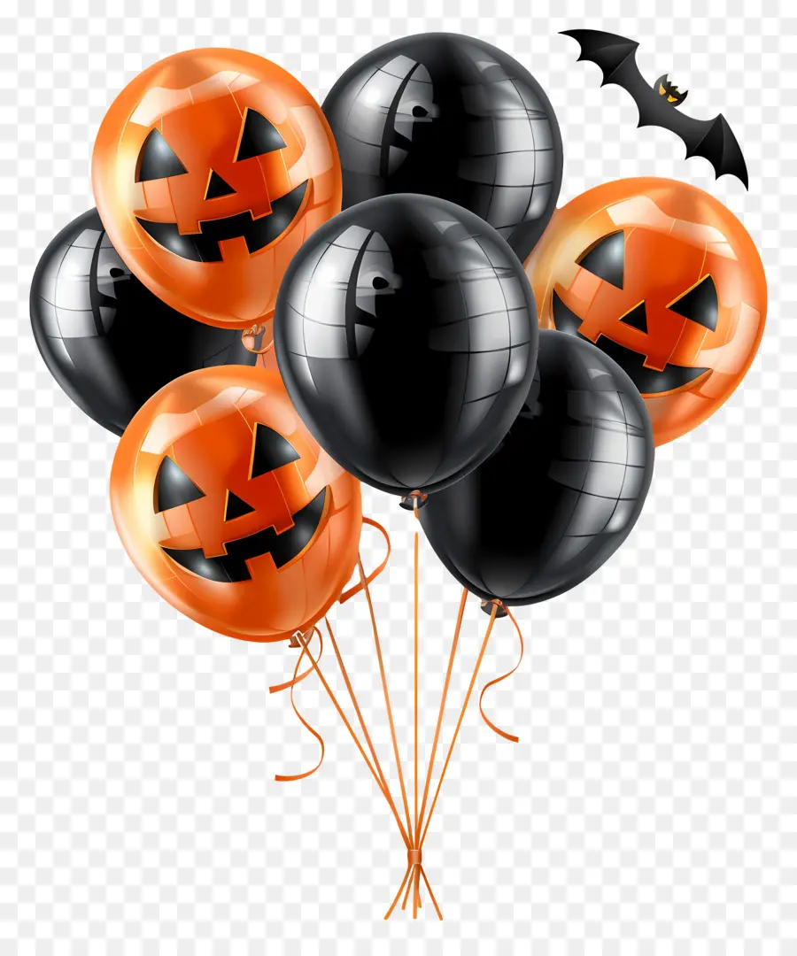 Globos De Halloween，Globos De Calabaza PNG