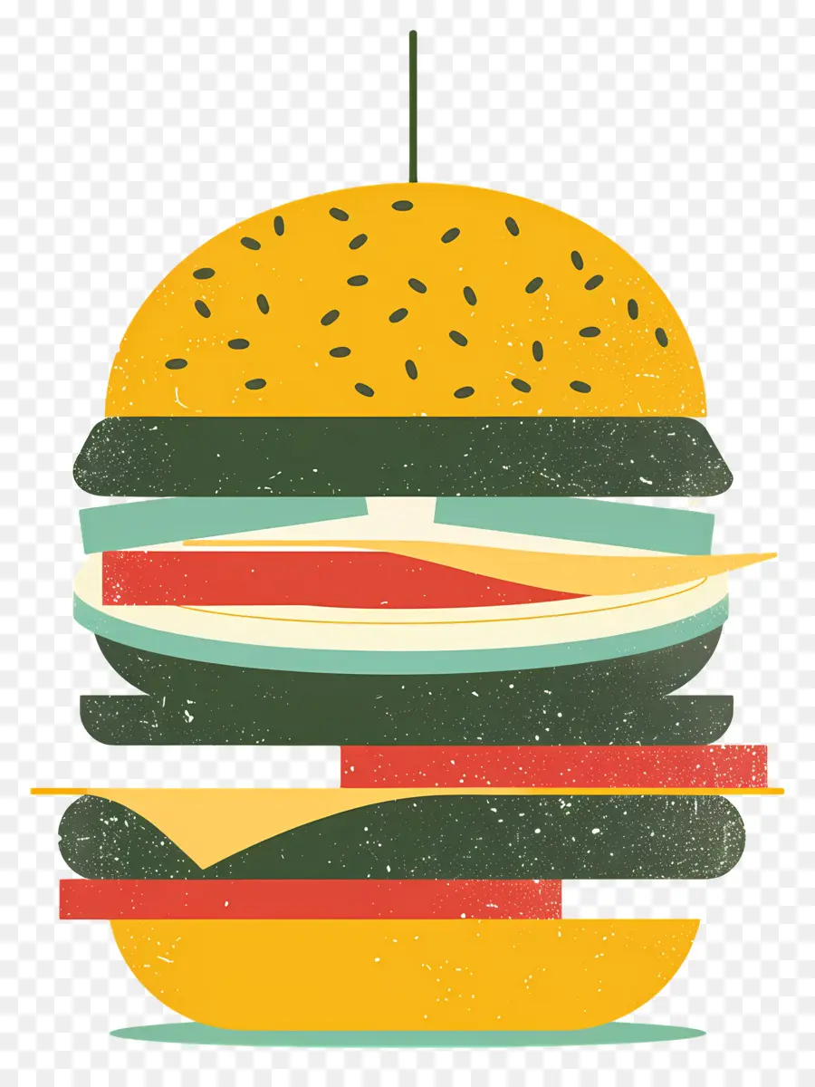 Hamburguesa Jugosa，Hamburguesa Colorida PNG