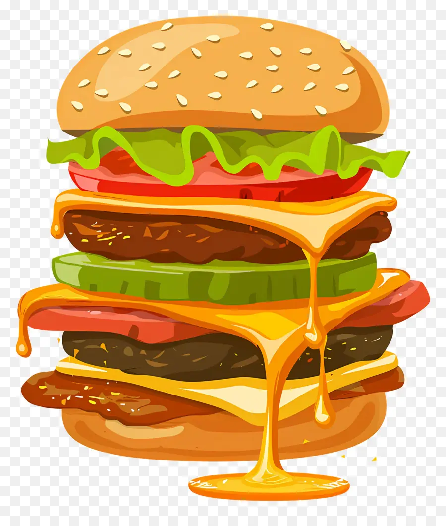 Hamburguesa Jugosa，Hamburguesa Con Capas PNG