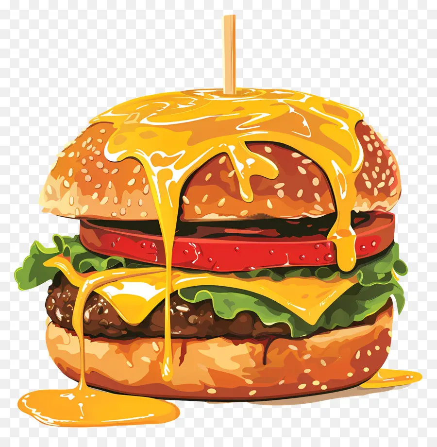 Hamburguesa Jugosa，Hamburguesa Colorida PNG