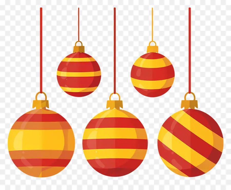 Bolas De Navidad Colgantes，Adornos Navideños PNG