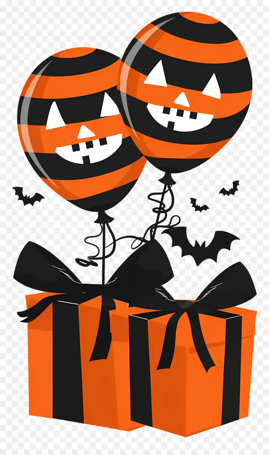 Globos De Halloween，Calabazas PNG